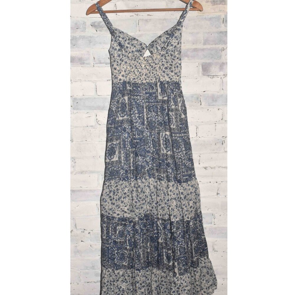 NWT Abercrombie & Fitch Blue White Floral Dress Size XXS $130! - Picture 2 of 8
